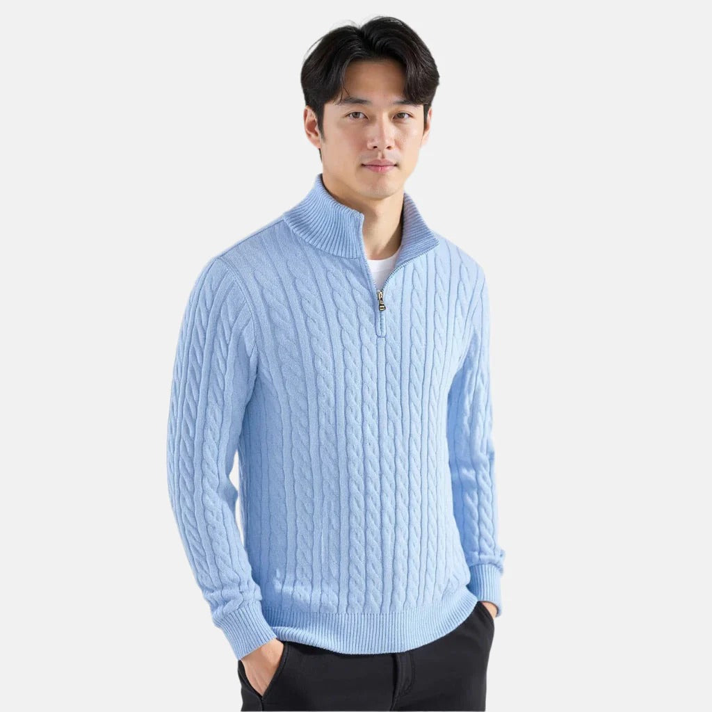 ALPENWERT™ | ZOPFSTRICK HALF ZIP PULLOVER