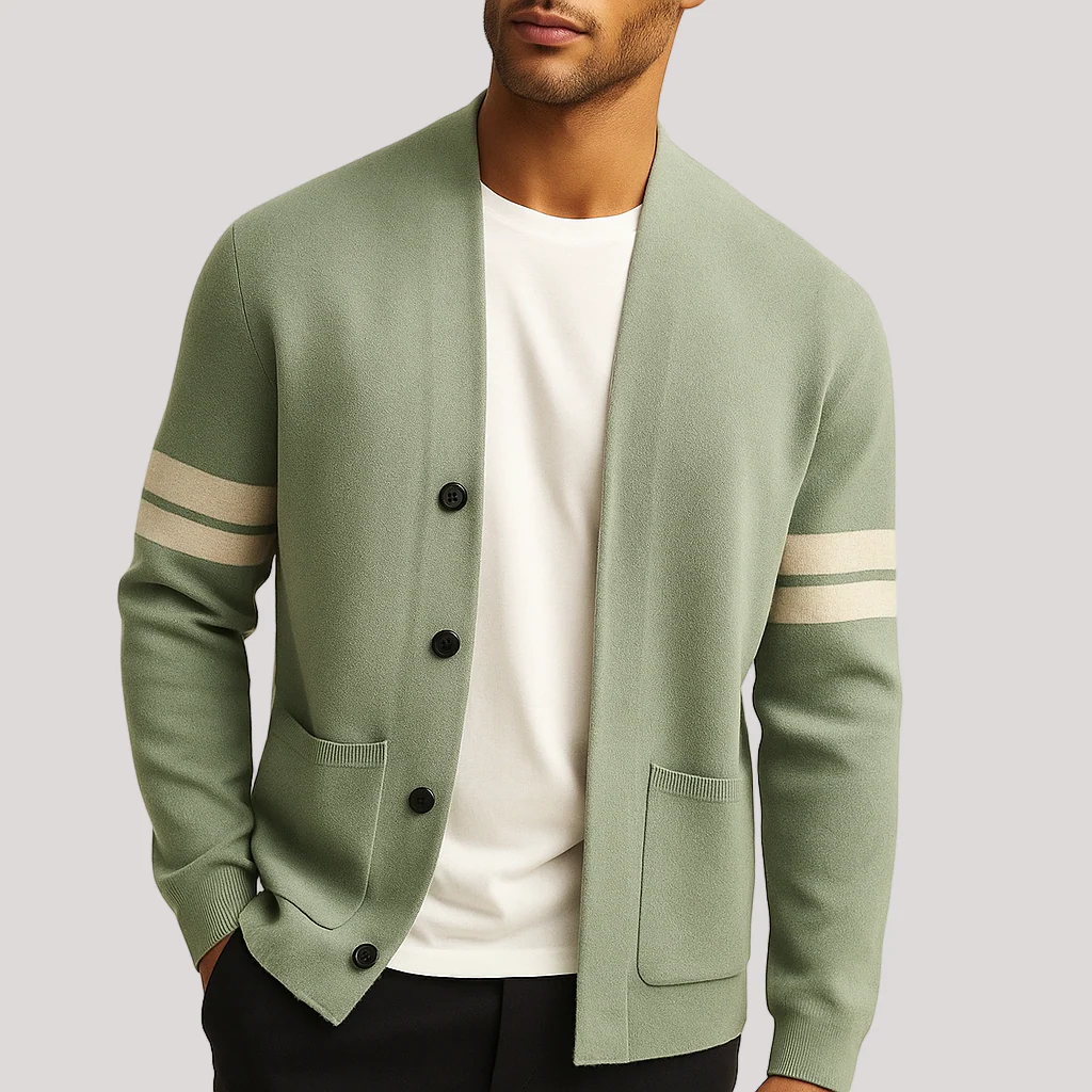 DAVID™ | LÄSSIGER HERREN CARDIGAN MIT KNOPFLEISTE