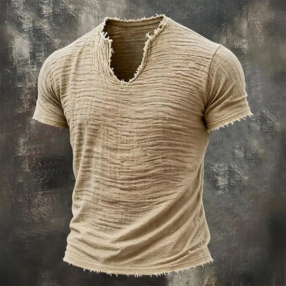 VAREL™ | VINTAGE V-AUSSCHNITT T-SHIRT