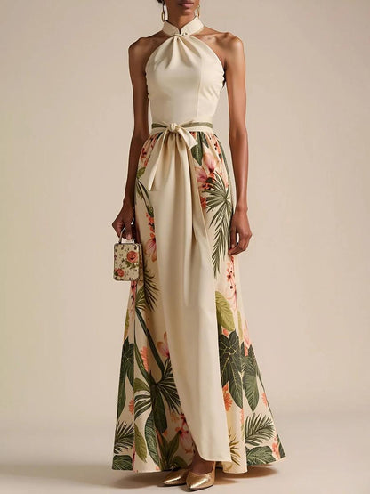 Sexy Halter Sleeveless Maxi Dress