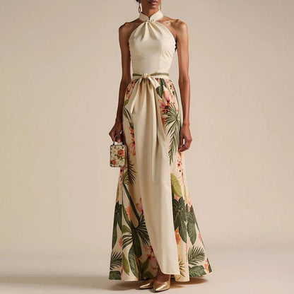 Sexy Halter Sleeveless Maxi Dress