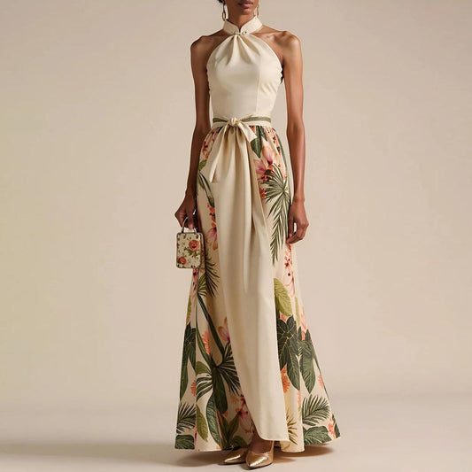 Sexy Halter Sleeveless Maxi Dress