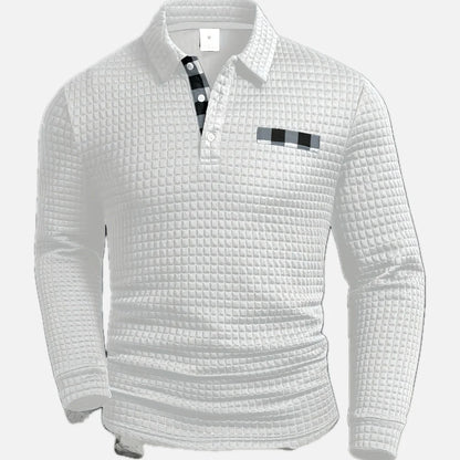 JELLE™ | Strukturiertes Langarm-Polo
